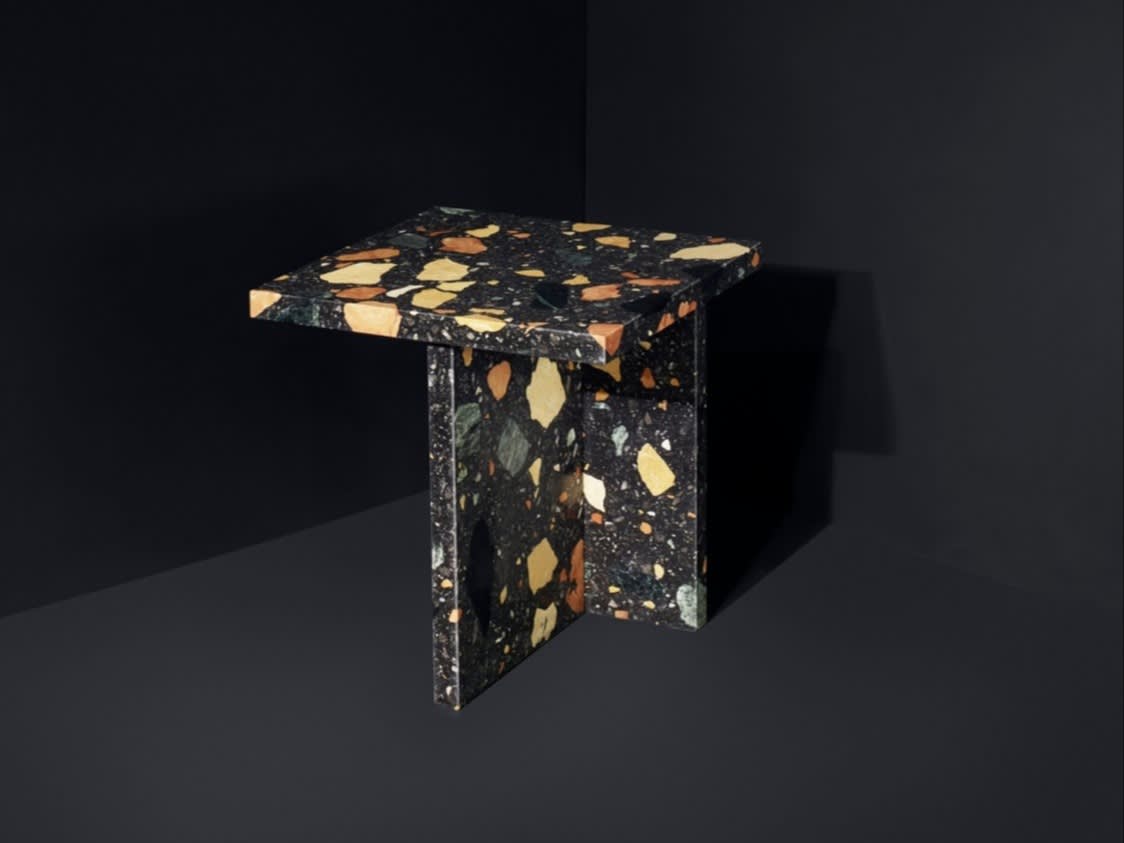 Marmoreal side table black